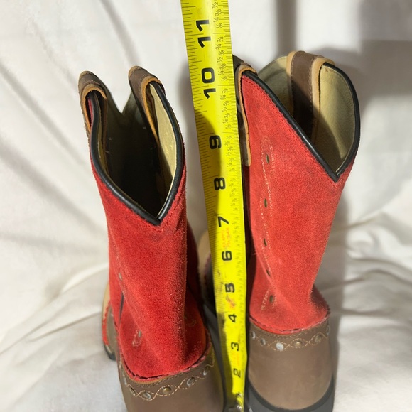 Smoky Mountain Red Tan Leather Western ankle Boots Sz Men’s 6.5/Women’s 8.5 - Picture 14 of 14